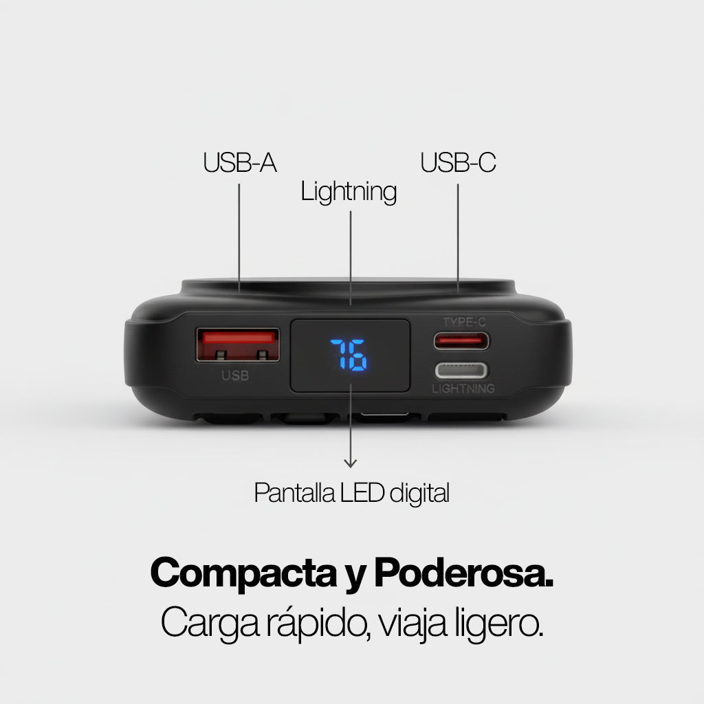 MAG7® Batería Portátil Magnética 7 en 1® | 10.000 mAh
