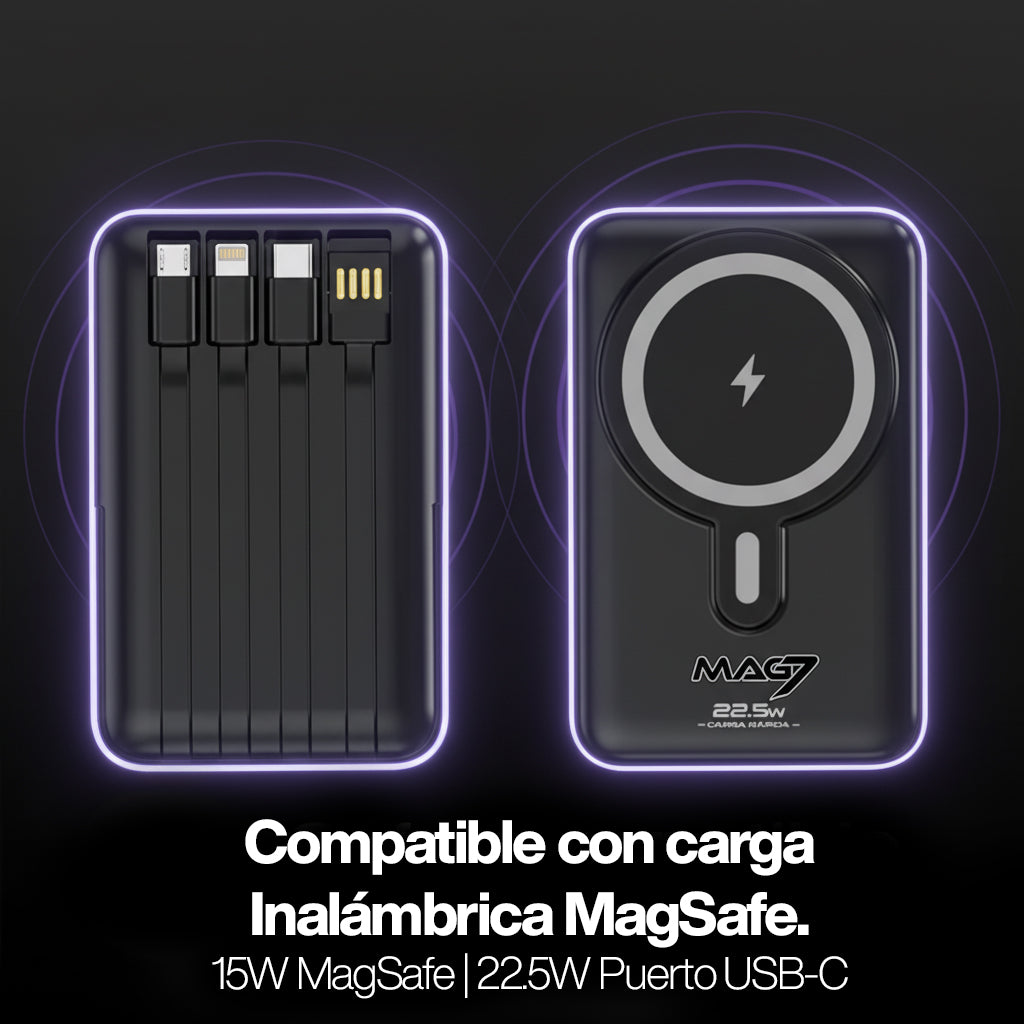 MAG7® Batería Portátil Magnética 7 en 1® | 10.000 mAh