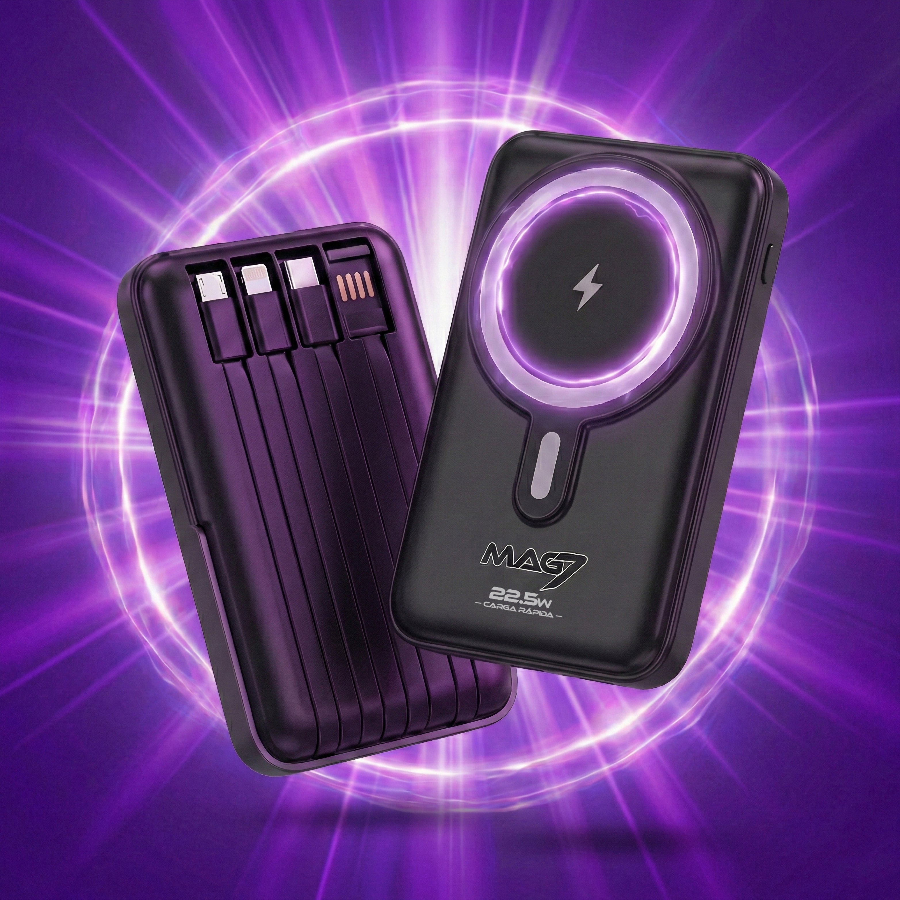 MAG7® Batería Portátil Magnética 7 en 1® | 10.000 mAh
