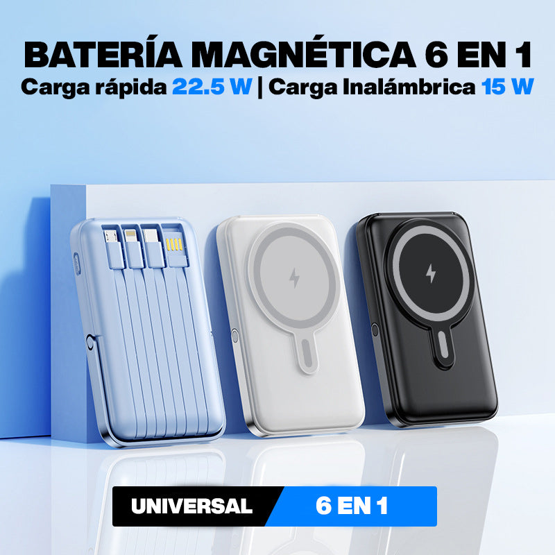 MAG7® Batería Portátil Magnética 7 en 1® | 10.000 mAh